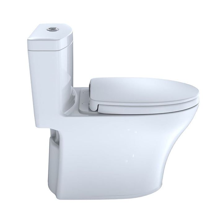 TOTO AQUIA IV One-Piece Toilet with SoftClose Seat, 1.28 GPF or 0.9 GPF, ADA, Cotton White - MS646124CEMFGN#01