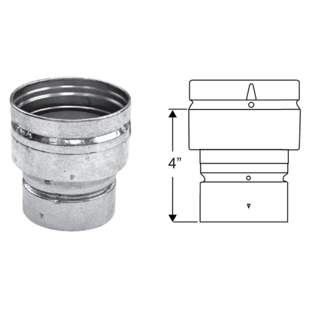 M&G DuraVent 4" x 5" B-Vent Increaser - 4BVX5