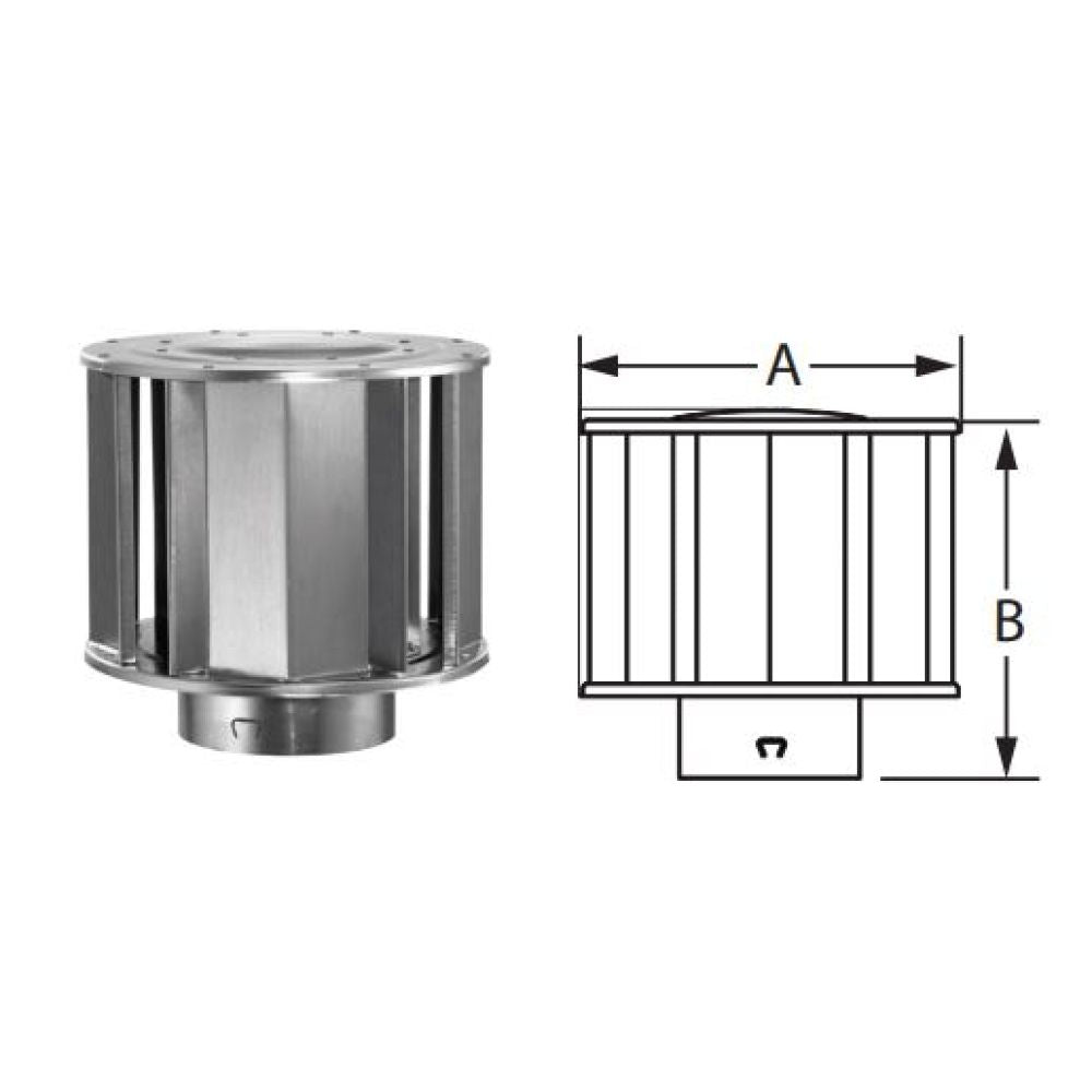 M&G DuraVent 4" B-Vent High Wind Cap - 4BVVTH
