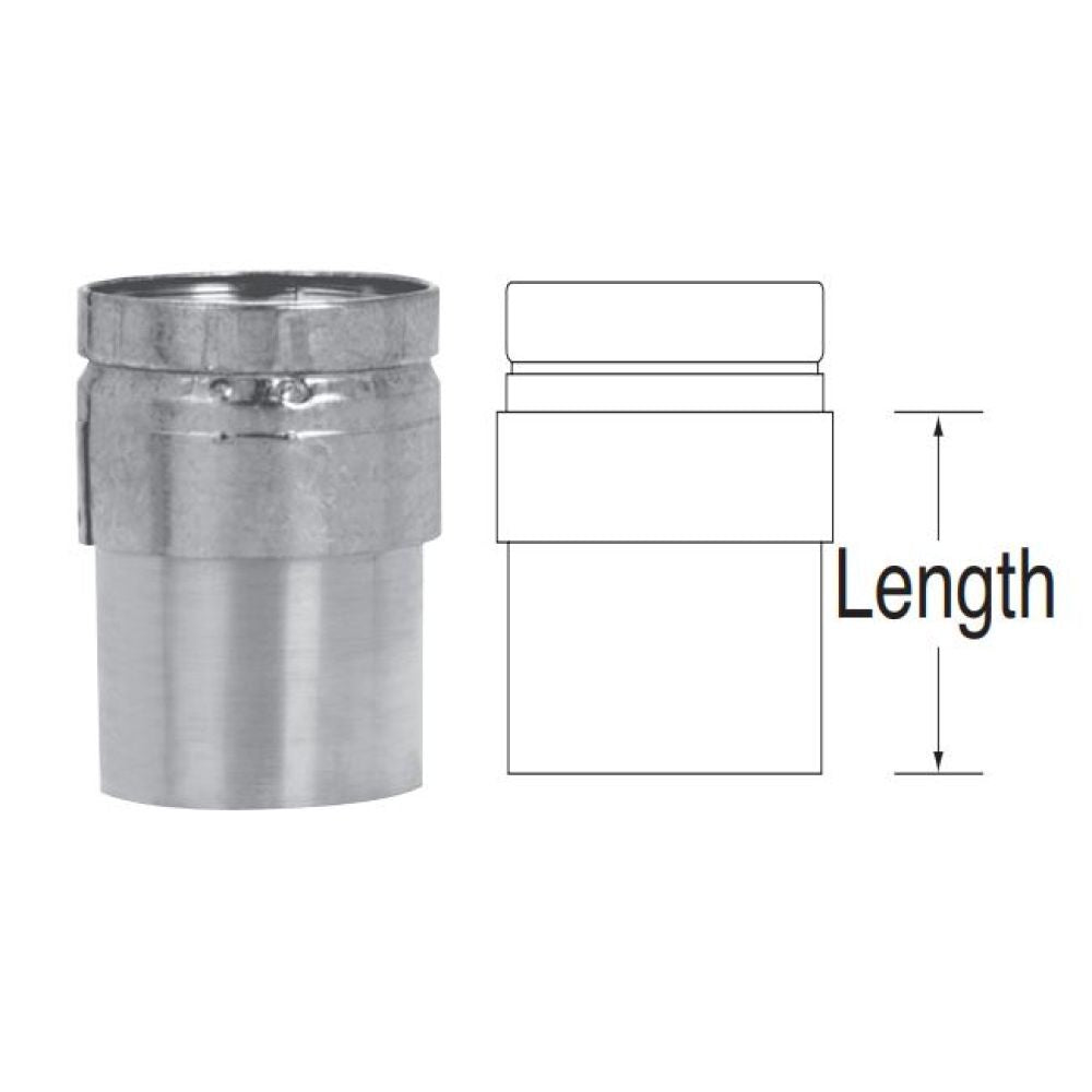 M&G DuraVent B-Vent 5" Draft Hood Connector, 4-1/2â€ Length - 5BVC
