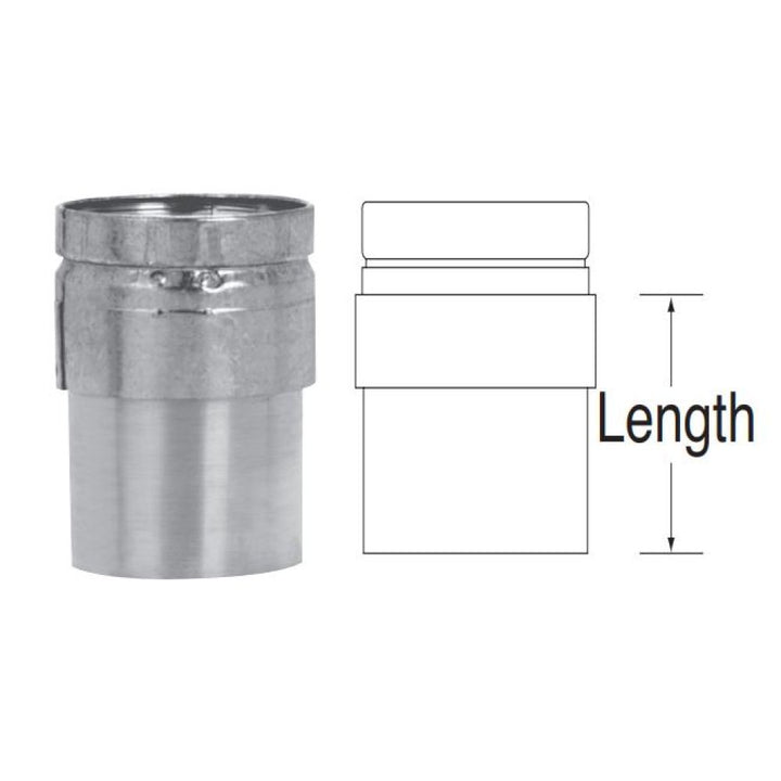 M&G DuraVent B-Vent 5" Draft Hood Connector, 4-1/2â€ Length - 5BVC