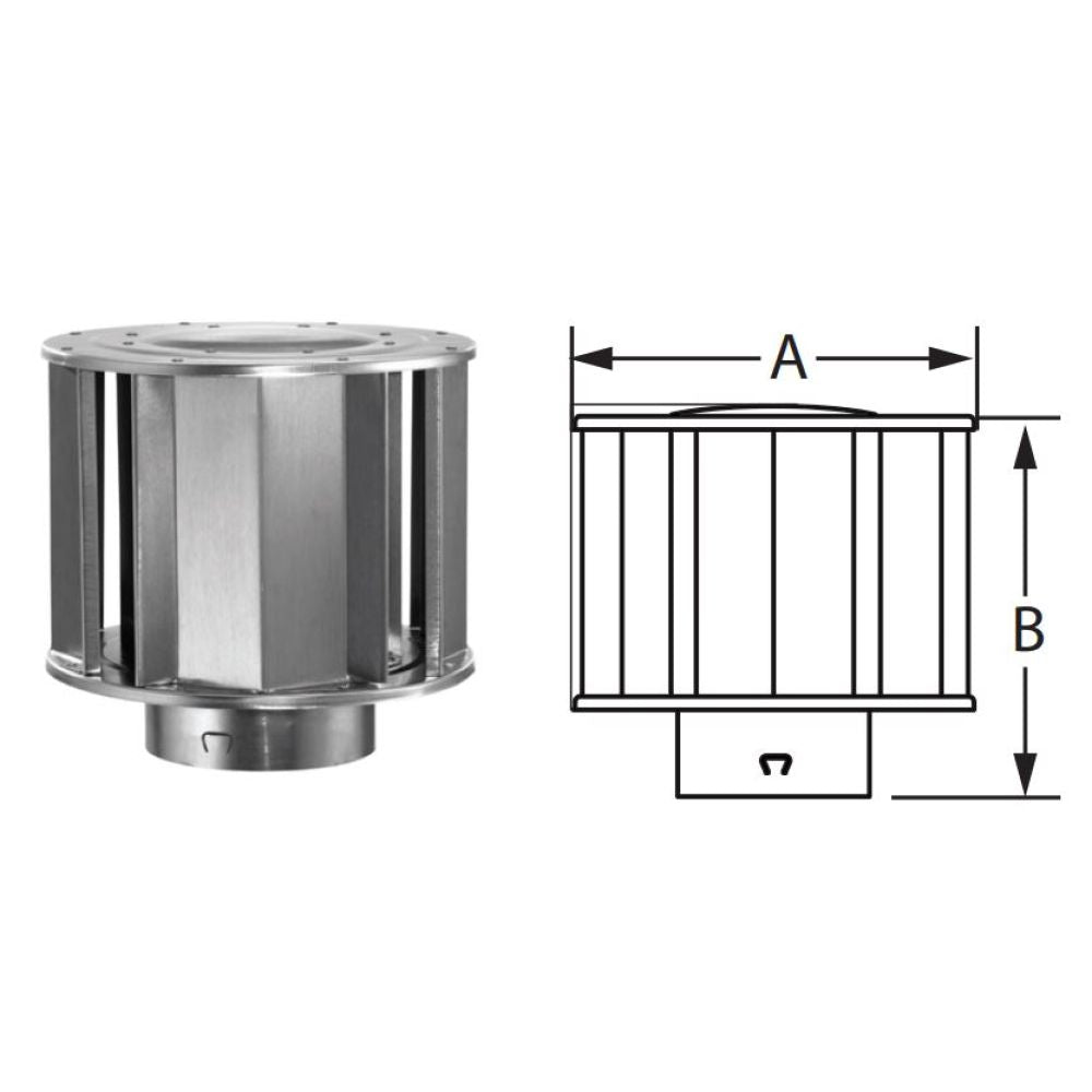 Duravent 5" B-Vent High Wind Cap - 5BVVTH