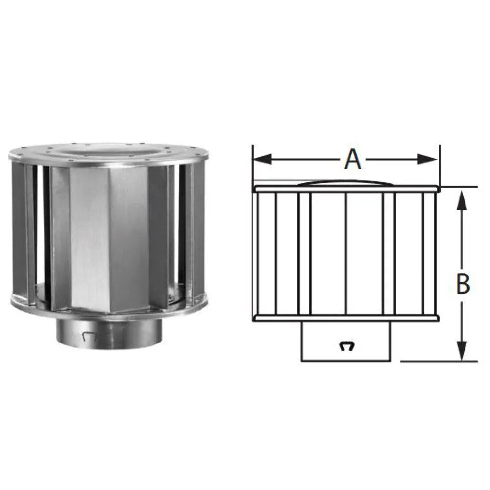 M&G DuraVent 6" B-Vent High Wind Cap - 6BVVTH