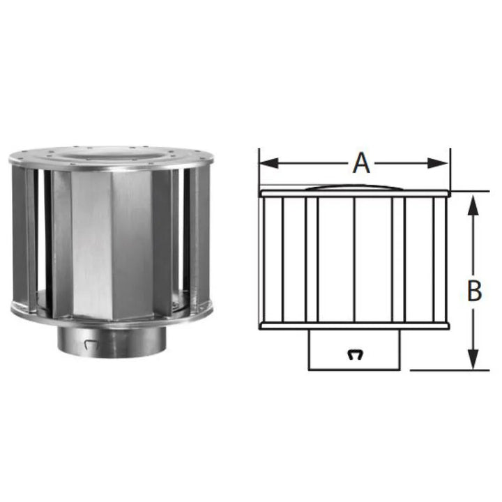 M&G DuraVent 6" B-Vent High Wind Cap - 6BVVTH