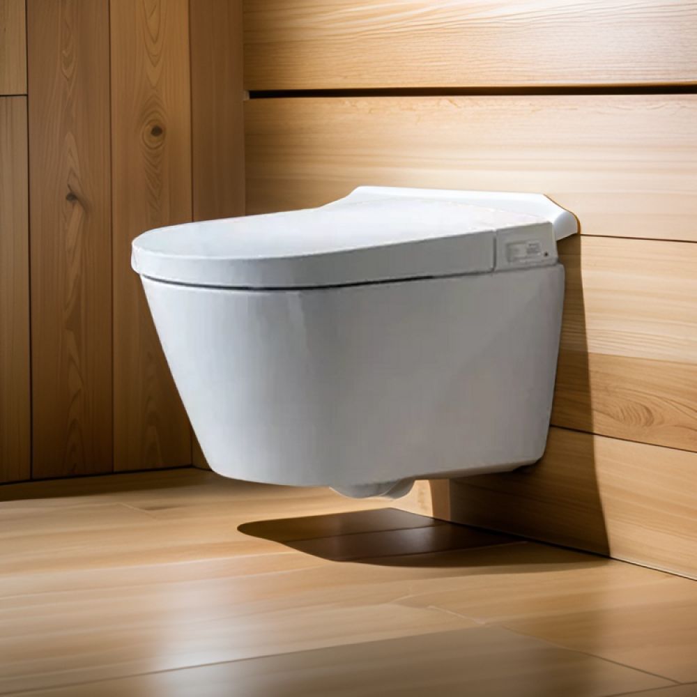 Trone Wall-Hung Hung Smart Bidet Toilet Combo with Heated Seat, Night Light, Auto-Flush, 1.6/1.1 GPF, White - STV7216