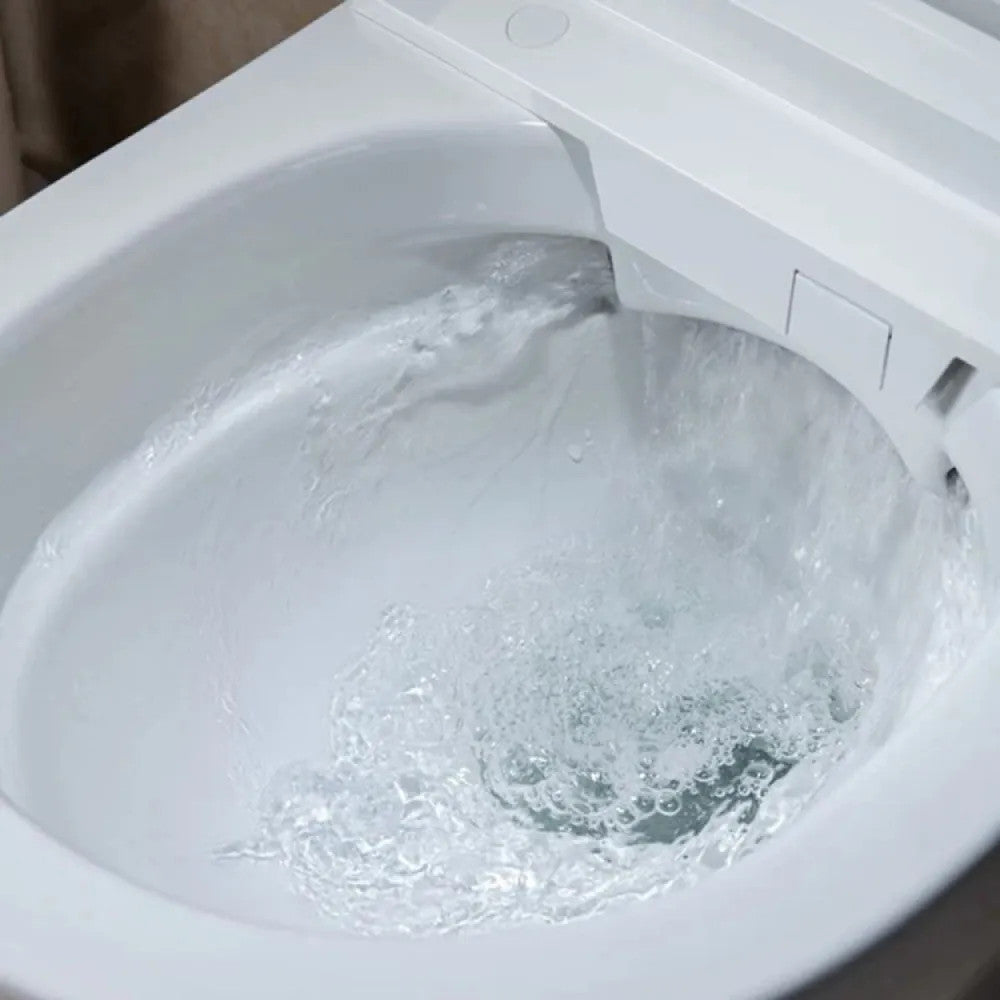 Trone Wall-Hung Hung Smart Bidet Toilet Combo with Heated Seat, Night Light, Auto-Flush, 1.6/1.1 GPF, White - STV7216