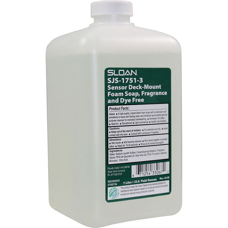 Sloan SJS-1751-3 Sensor Activate Foam Soap Refill, 1000 ML (5700754)