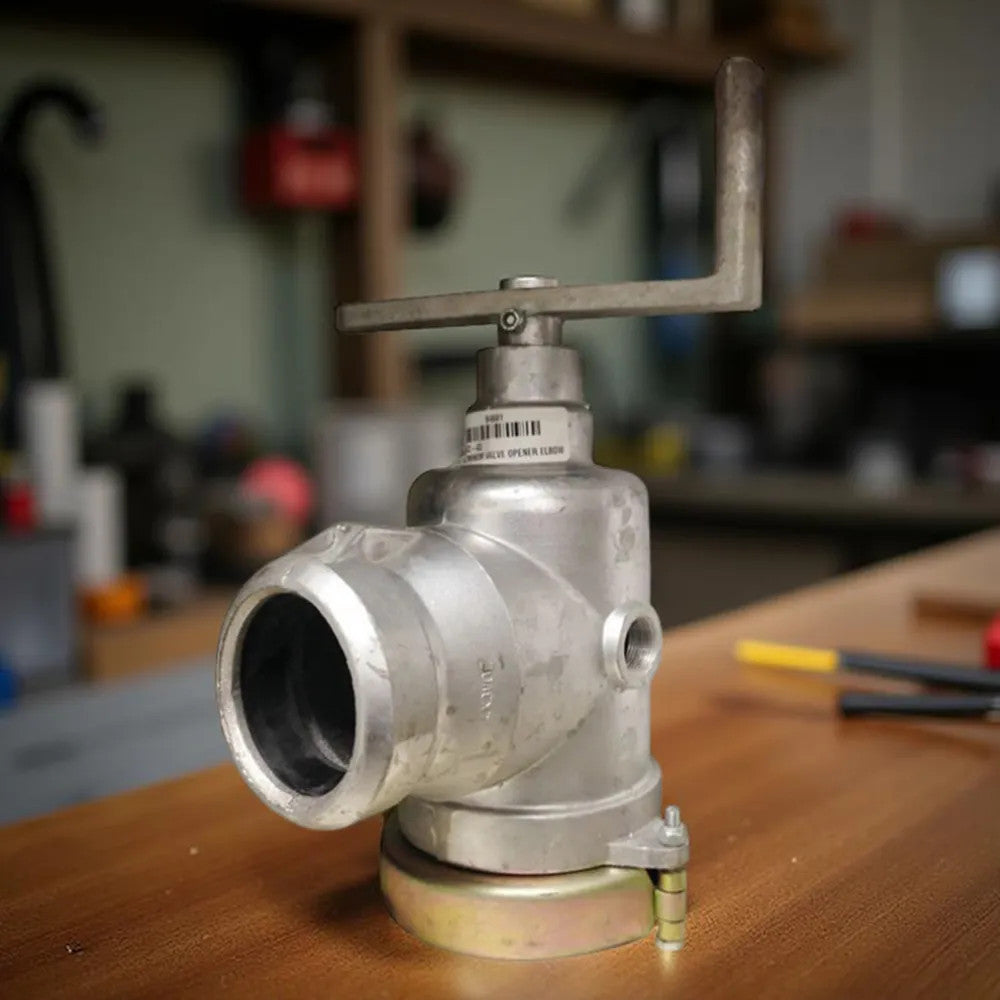 BAFSCO Aluminum Elbow Valve Opener with Stainless Steel Lever Handle, 4" x 3" - 902-43