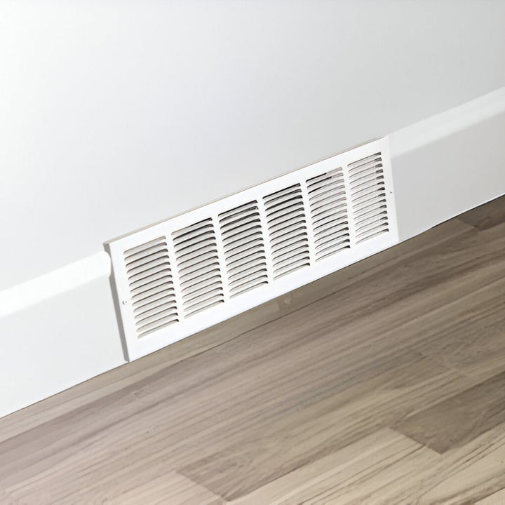 Shoemaker 30" x 6" Baseboard Return Air Grille, Soft White - 1150-30X6