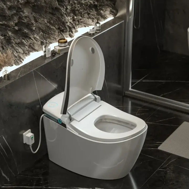 Hands‑Free Smart Toilet with Heated Seat, UV Sterilization, Aromatherapy, and ToeTouch Control