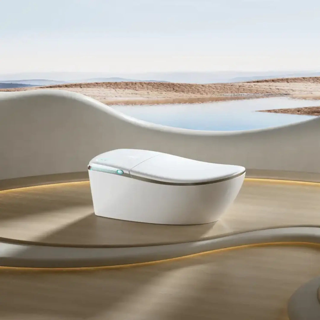 Hands‑Free Smart Toilet with Heated Seat, UV Sterilization, Aromatherapy, and ToeTouch Control