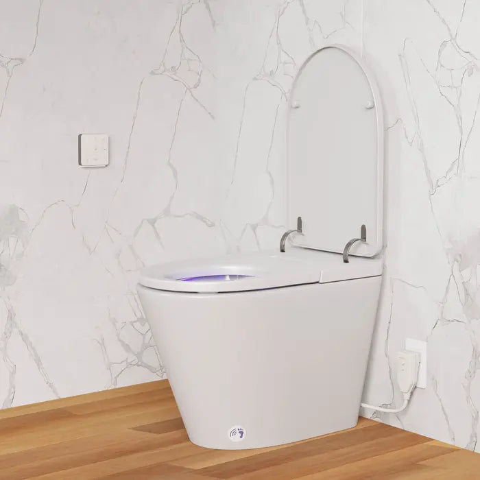 Smart Bidet Toilet with Touch‑Free Flush, Heated Seat, and Adjustable Wash Settings