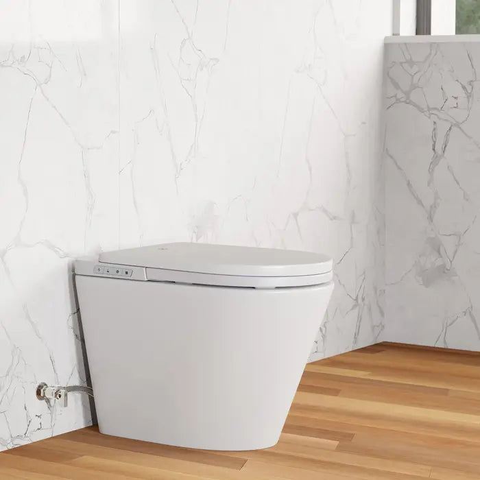 Smart Bidet Toilet with Touch‑Free Flush, Heated Seat, and Adjustable Wash Settings